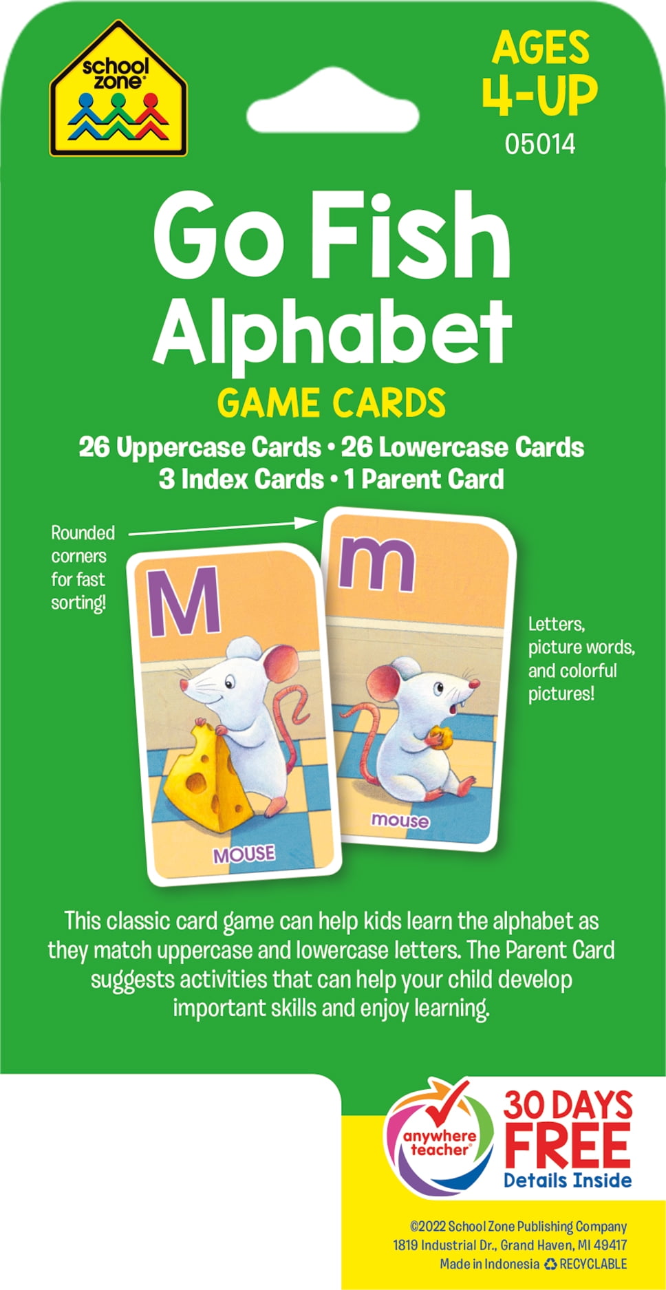 School Zone Go Fish Alphabet Game Cards - Walmart.com