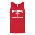 thumbnail image 2 of Nurse the Hardest Job You'll Ever Love | Mens Pop Culture Graphic Tank Top, Red, Small, 2 of 3