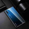 thumbnail image 1 of Dteck Case For Samsung Galaxy Note Pro 10 Pro, Gradient Color Tempered Glass Back Shell+Soft TPU Frame Hybrid Ultra Slim Cover, Blue-black, 1 of 2
