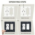 thumbnail image 5 of Black Gold Embossed Light Switch Cover Decorative Switch Plates and Outlet Covers Wall Plate for Electrical Kitchen Home Office Art Decor Standard Size, 5 of 5