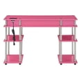 thumbnail image 4 of Designs2Go No Tools Student Desk with Charging Station in Pink Wood Finish, 4 of 6