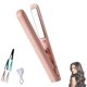 thumbnail image 1 of Dualglam mini -double curling iron, double glam mini curl iron, comfortable house curling iron, upgrade 2 1 portable curling mill and flat iron (pink), 1 of 5