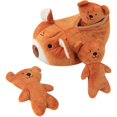 thumbnail image 1 of Juguete interactivo para perros, resistente a las mordeduras, juguete que fluye, muñecos de imitación de animales con nido para entrenamiento y perros, amarillo, 1 of 5