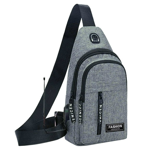 Sling Bag for Women & Men - Crossbody Chest Bag with USB Charging Port, Lightweight Sling Backpack for Travel, Hiking, Work & Daily Use