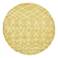 thumbnail image 7 of Unique Loom Rabat Shag Collection Area Rug - Geometric (8' Round Yellow/Ivory), 7 of 7