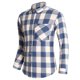 thumbnail image 1 of Camisa De Botones Para Hombre Blusa superior de manga larga con solapa y hebilla de algodón y poliéster a rayas informales a la moda para hombre (E, XXL), 1 of 5