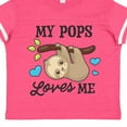 thumbnail image 4 of Inktastic My Pops Loves Me with Sloth and Hearts Boys or Girls Toddler T-Shirt, 4 of 5