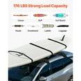 thumbnail image 3 of KFFKFF Soft Roof Rack Pads, 31.5" Universal Car Roof Rack Pad, 176 lbs Load Capacity Carrier with 4 Tie-Down Straps, 2 Quick Loop Straps & Storage Bag for Kayak, SUP, Canoe, Snowboard, Paddle Board, 3 of 9