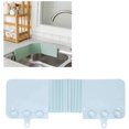 thumbnail image 5 of Protector contra salpicaduras plegable para fregadero con ventosas, deflector de agua, protector contra salpicaduras, utensilio de cocina, accesorio de cocina ecológico, 16,7x6,7x0,4 pulgadas (azul claro) ER, 5 of 5