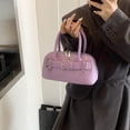 thumbnail image 2 of Korean Fashion Shell Bag Brand Design High-quality Leather Candy Color Matching Sweet All-match Hand-held Crossbody Shoulder Bag, 2 of 5