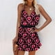 thumbnail image 2 of Vestido HUOGUO, sin mangas, cuello en V, estampado casual, para mujer, 2 of 3