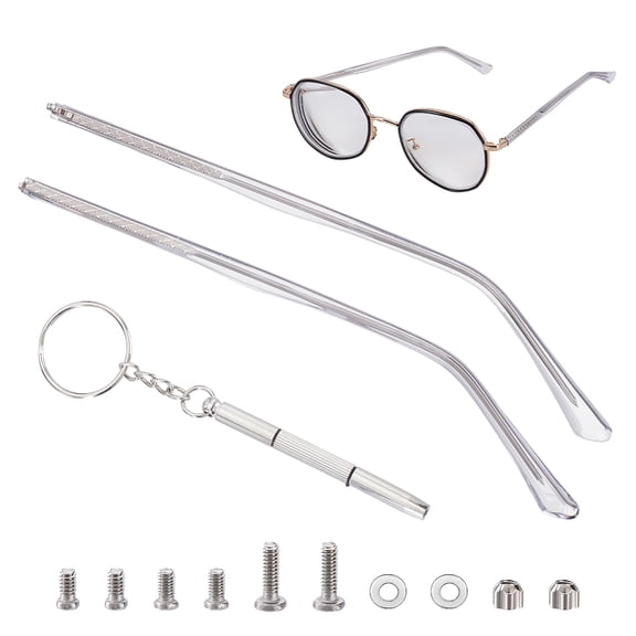 1 Pair Eyeglass Replacement Arm Metal Glasses Replacement Temple Eyewear Frame Temple Accessory Inlaid Metal Eyeglass Repair Legs