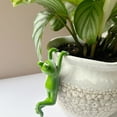thumbnail image 6 of Yucurem Funny Frog Figurines, Resin Hanging Sculpture Outdoor Statue Plant Pot Decorations for Home Garden Fence Balcony Patio Lawn Yard Ornaments (Front), 6 of 8