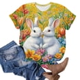 thumbnail image 4 of SwiftWear Cute Easter Graphic Tops Women's Short Sleeve T-Shirt Plus Size Crewneck Soft Everyday Tee, 4 of 5
