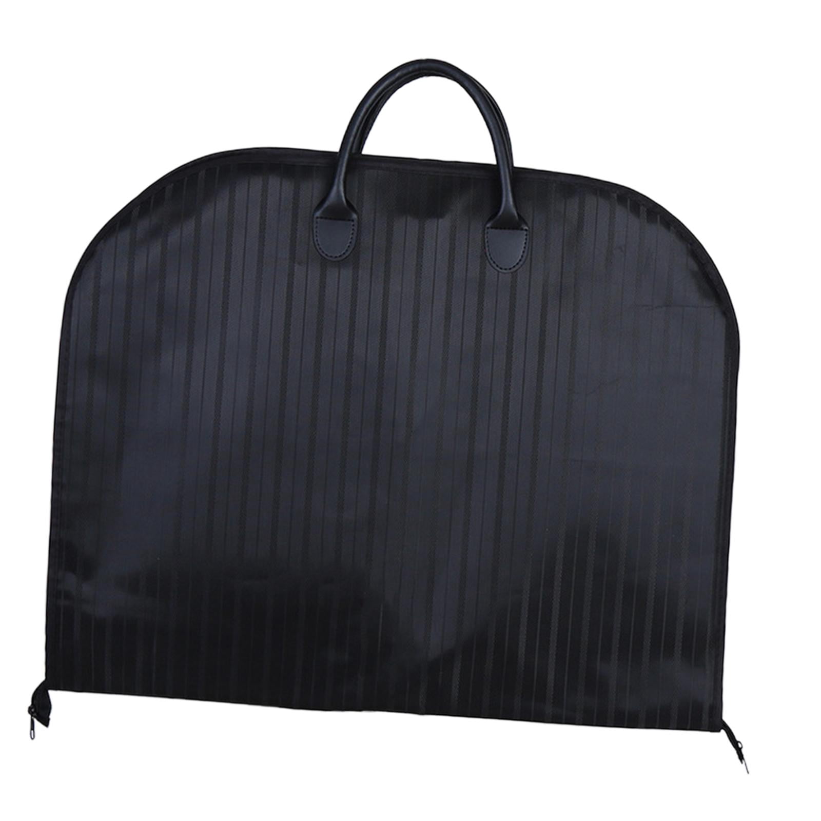 Fiocias Garment Bag Foldable Hanging Bag Hanging Clothes Suit Bag Men Suit Garment Cover black