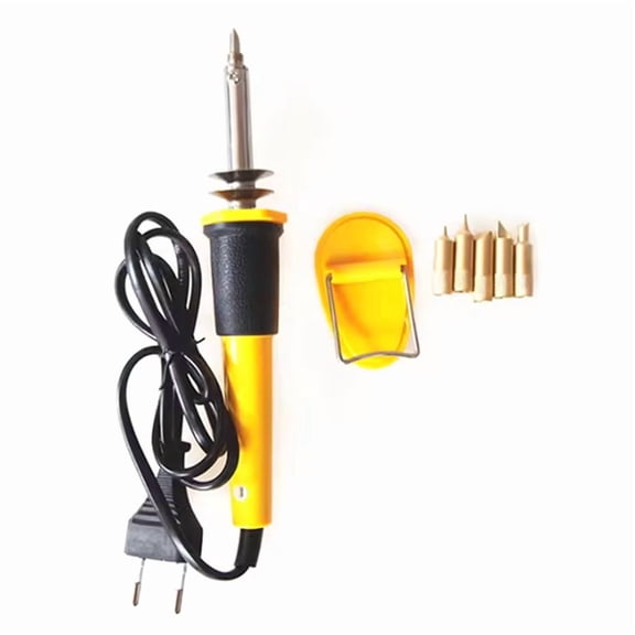 DIY Leather Pyrography Pen Set 7 PCS Wood Carving Pen with 5 Heads Stand Wood Craft Accessory for Graver Tool US Plug