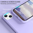 thumbnail image 4 of IBAOLE Compatible with iPhone 13 Case 6.1 inch (2021), Smooth Touch Liquid Silicone Phone Case with Soft Anti-Scratch Microfiber Lining, Full Body Protection for iPhone 13, PinkLight Purple, 4 of 7