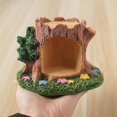 thumbnail image 3 of Godderr Mini Resin Grass Stump Ornament Home Decoration Resin Crafts 3x4x4in, 3 of 7