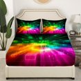 thumbnail image 3 of Erosebridal Futuristic Cubes Sheet Set Twin,Geometric Plaid Bedding Sets Twin Size,Grid Checkerd Twin Sheet Sets,Super Cozy Gradient Bedroom Decoration,3pcs, 3 of 7