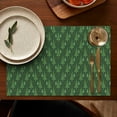 thumbnail image 5 of Green Christmas Tree Pattern Summer Placemats Table Placemats Set Of 4-Linen Kitchen Washable Placemats Table Mats 11.8"x17.7" Non-Slip Heat Resistant, 5 of 6