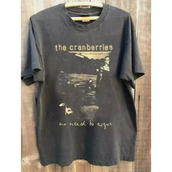 The Cranberries 1995 Tour Vintage Cotton Unisex Charcoal Unisex T-shirt ,Charcoal Color,Size XL