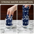 thumbnail image 4 of 2 Pcs Funny Kitchen Towels,Dark Blue Christmas Snowflake Pattern Microfiber Dish Towels,Kitchen Tea Towels,Kitchen Towel Set (18" X 26"), 4 of 7