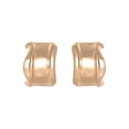 thumbnail image 2 of Time and Tru Goldtone and Silvertone 2-On Textured Wide Hoops Earring Set, 2 of 6