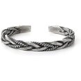 thumbnail image 1 of Brazalete de plata de ley 925 para hombre, pulsera abierta vintage para hombre, tailandés, 1 of 4