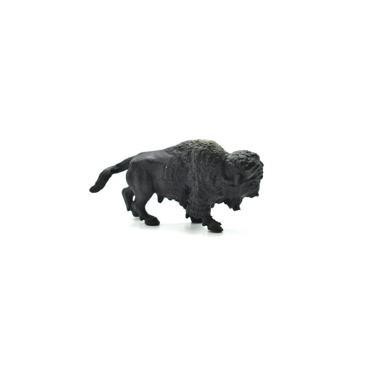 Gemini & Genius Bison Animal Figure - Realistic Hand-Painted Buffalo Toy For Kids, 7-10 Inch, Durable