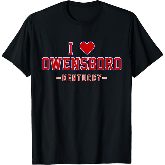 I Love Owensboro Kentucky Funny Creative Graphic T-Shirt