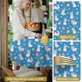 thumbnail image 5 of Easter and Pink Bunnies Blue Pattern Round Tablecloth 60", Wrinkle-Resistant Wipeable Cover for Kitchen, Dining, Picnic & Patio, 5 of 6