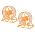 thumbnail image 6 of TABLZONE 2Pcs Quiet Operation Hamster Wheel Yellow PP Exercise Wheel For Guinea Pig, 6 of 7