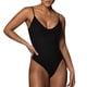 thumbnail image 1 of Body con tirantes y tanga con cuello en V para mujer: faja moldeadora ultraligera, color liso para comodidad en todas las estaciones, 1 of 2