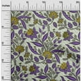 thumbnail image 2 of oneOone Viscose Jersey Violet Fabric Asian Floral Sewing Material Print Fabric By The Yard 60 Inch Wide, 2 of 5