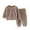 Brown, variant on Busydd Baby Winter Clothes 0-8 Years Solid Color Warm Fuzzy Fleece Girls' Clothing Sets Boys Fashion Long Sleeve Tops and Pants Loungewear Sets Unisex Kids Pajamas 0-1 Years