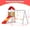 Orange-Red+ABS+Steel(Q235), variant on LHSHID Treehouse Swing Set with Slide, Belt Swings, and Canopy, Sturdy Metal and Plastic Construction, Portable, Ages 3-8, Multicolor Finish