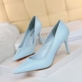 thumbnail image 3 of Zapatos de tacón alto para mujer, de estilo coreano, sencillos, versátiles, con punta estrecha, profesionales, ajustados, a la moda, 3 of 5