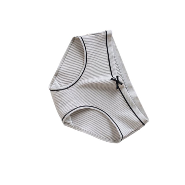 Qarigey Ropa interior elástica para mujer, calzoncillos de algodón para niña, bragas transpirables que absorben la humedad, ropa interior diaria Ropa interior gris claro SG Qarigey AP000432-17
