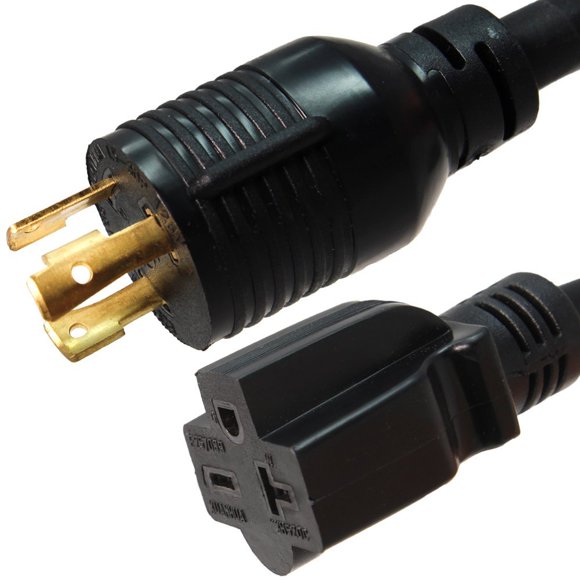 NEMA L6-30P à 6-20R Adaptateur de Cordon d'Alimentation - 1 Pied, 20A/250V, 12/3 SJT - Iron Box IBX-9752-01M