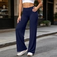 thumbnail image 7 of Dwellite Leggings for Womens Straight Leg Gym Yoga Pants High Waist Lifting Wide Leg Workout Pants with Pockets 2026 Navy L, 7 of 7
