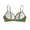thumbnail image 4 of Women Underwire Bikini Top Swimsuit Top Bra Padded Bathing Suit 2026 Twist Front Swimwear Army Green S, 4 of 4