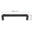 thumbnail image 2 of Unique Bargains 240mm Hole Centers Pulls Handles Black 2Pack, 2 of 5