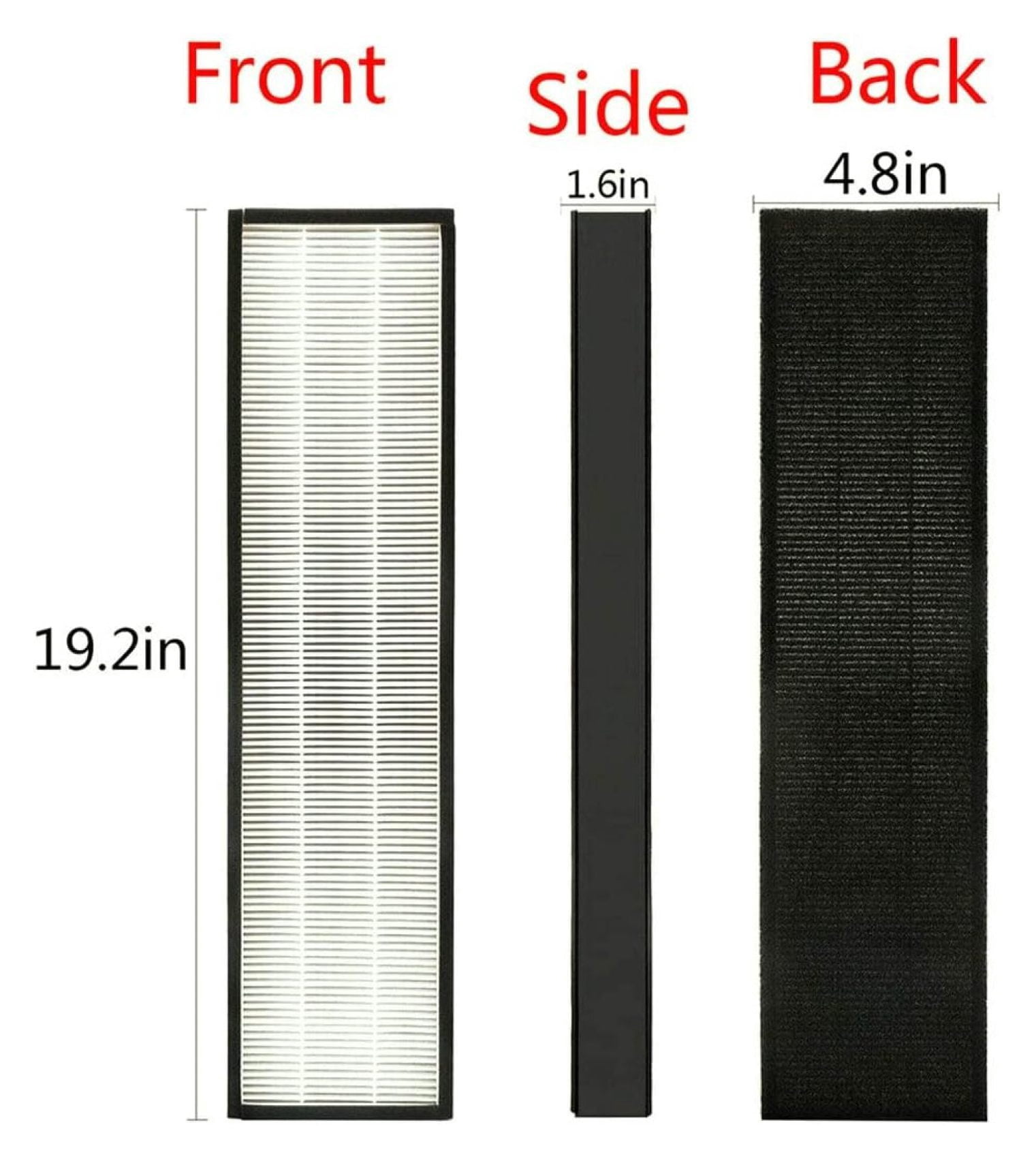 FLT5250PT Filter C, FLT5000, Model AC5250PT, AC5000, AC5300B Series Air Purifier, 2 HEPA Filters & 2 Carbon Filters