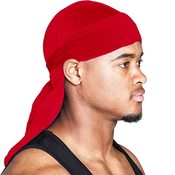 360 Waves Velvet Durag – Strong Compression, Stays Put Overnight, No Forehead Marks, Extra Long Wide Straps,One Size