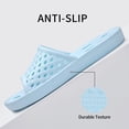 thumbnail image 3 of Comwarm Shower Shoes for Women Men, Quick Drying Non-Slip Bath Slide Shower Sandals with Drain Holes, Blue, 3 of 6