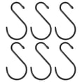 thumbnail image 1 of Unique Bargains 5' S Shaped Hooks, 6 Pack Multipurpose S Hanging Hooks, Black, 1 of 5