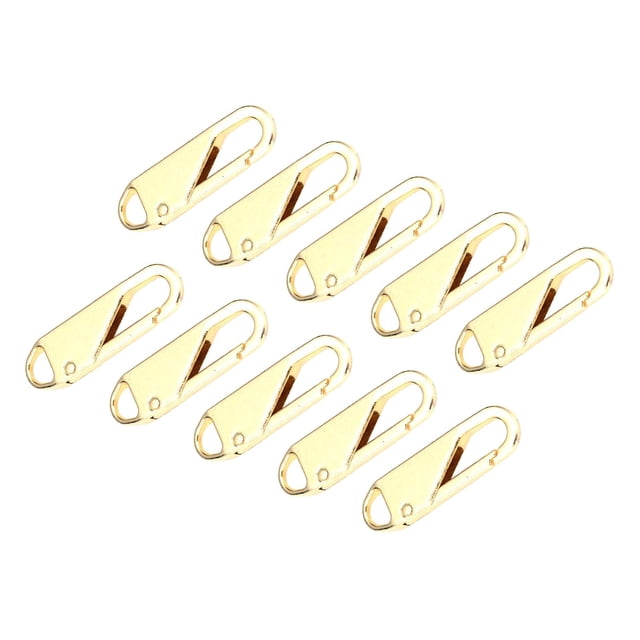 10 Packs of Zipper Pullers, Replacement Zipper Pullers, Zipper Handles, Zippers, Golden