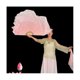 thumbnail image 4 of Velo rosa de doble abanico en forma de media luna, velo de seda para mujer para danza folclórica, 1 par, 2 capas, velo de seda ligero para danza., 4 of 5