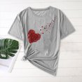 thumbnail image 2 of FDGIU ‌Women's Love Heart Graphic Tee - V-Neck Valentine T-Shirt Comfy Casual Blouse Gift, 2 of 5