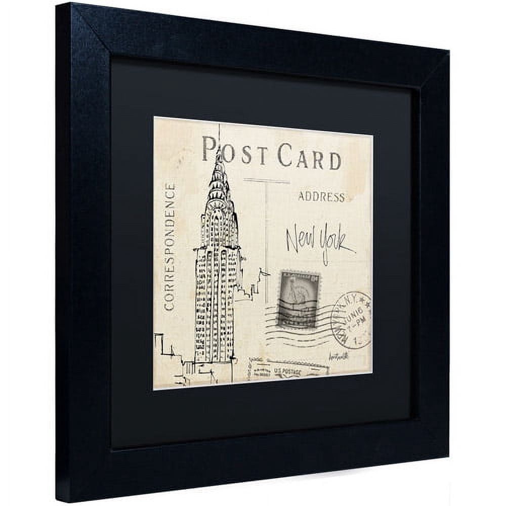 Trademark Fine Art "Postcard Sketches I" Canvas Art by Anne Tavoletti, Black Matte, Black Frame